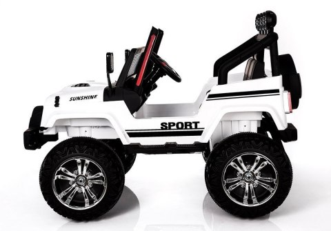 Auto na Akumulator S2388 Pilot Światła LED Radio Jeep Biały 4x45W