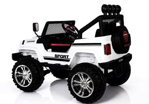 Auto na Akumulator S2388 Pilot Światła LED Radio Jeep Biały 4x45W