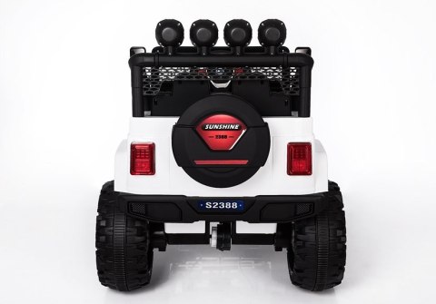 Auto na Akumulator S2388 Pilot Światła LED Radio Jeep Biały 4x45W