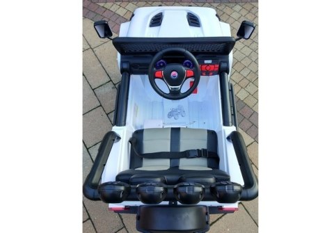 Auto na Akumulator S2388 Pilot Światła LED Radio Jeep Biały 4x45W