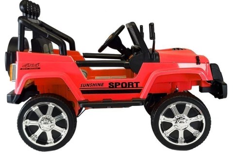 Auto na Akumulator S2388 Pilot Światła LED Radio Jeep Czerwony 4x45W