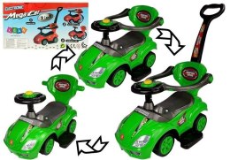 Jeździk z Pchaczem Dla Dzieci Mega Car 3w1 Piszczek Schowek Zielony