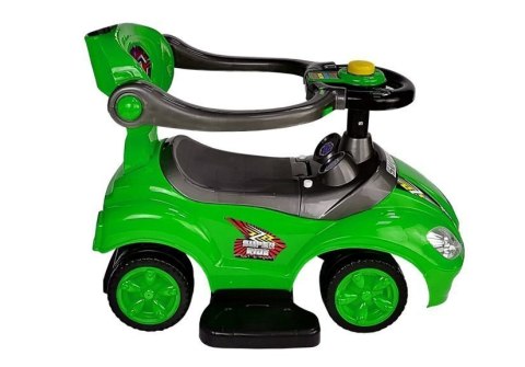 Jeździk z Pchaczem Dla Dzieci Mega Car 3w1 Piszczek Schowek Zielony