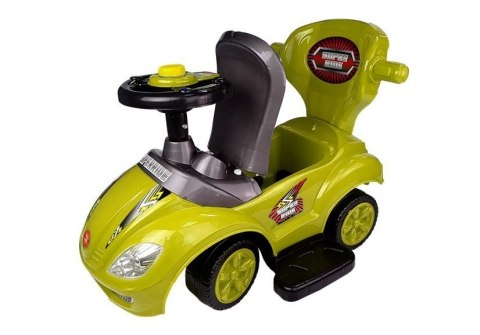 Jeździk z Pchaczem Dla Dzieci Mega Car 3w1 Piszczek Schowek Żółty