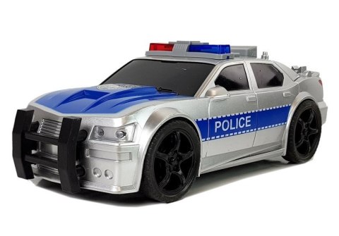 Auto Policyjne 1:20 Napęd Frykcyjny Dźwięk Efekty Świetlne Srebrne Czarne