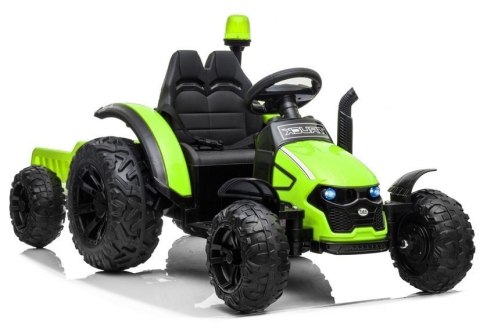 Traktor na akumulator z Przyczepą HZB-200 Światła LED MP3 Zielony