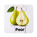Puzzle Edukacyjne Układanka Owoce 10 Połączeń Nauka Angielskiego