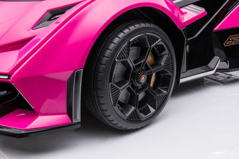 Samochód Na Akumulator Lamborghini GT HL528 Światła LED MP3 Pilot Rózowy
