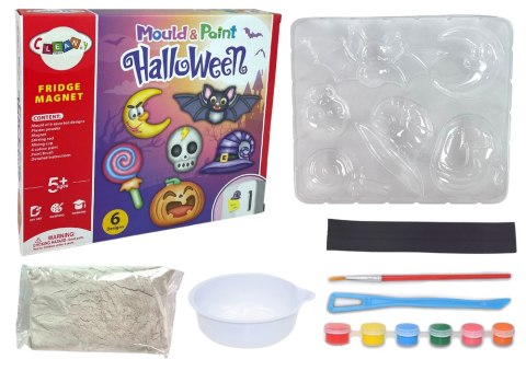Zestaw Kreatywny DIY Halloween Magnesy Odlewy Gipsowe Dynia