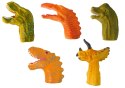 Zestaw Pacynki Kukiełki na Palce Dinozaury Zwierzęta Gumowe 5 szt.