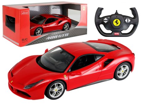 Auto Samochód Zdalnie Sterowany RC Ferrari 488 GTB Pilot Czerwone 1:14