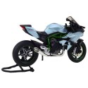 Motocykl Sportowy Metalowy Światła Dźwięki Srebrny 1:12