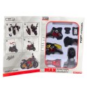 Motocykl Do Składania Skręcania Metal 1:14 DIY Czerwony