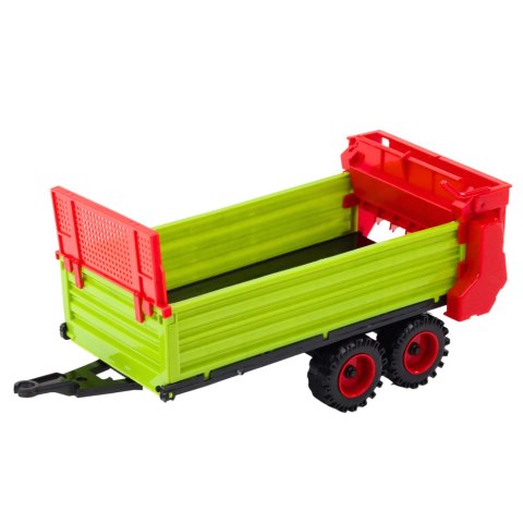 Traktor Z Przyczepką Napęd Frykcyjny Otwierana Maska Drzwi Zielony