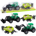 Zestaw Traktor Z Ładowaczem i Prasą Rolniczą Zielony
