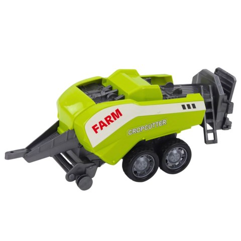 Zestaw Traktor Z Ładowaczem i Prasą Rolniczą Zielony