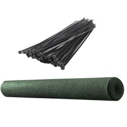 Siatka Cieniująca Na Ogrodzenie Płot Maskująca Zielona 1.5M 50M 140g/m²