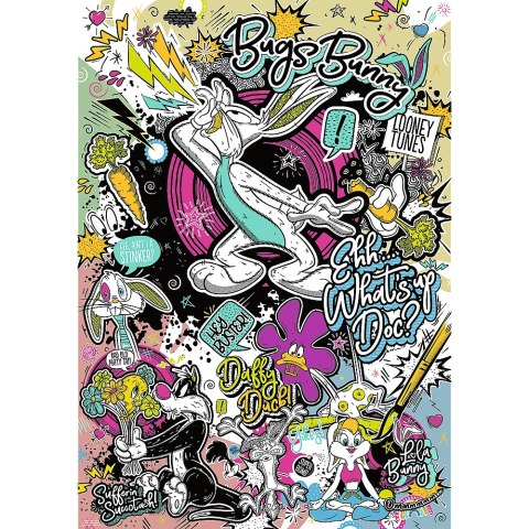 Puzzle - 1000 Premium Plus - Zwariowane melodie - Looney Tunes - Trefl 12066