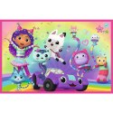 Puzzle - 2x24 - Zabawy z Gabby - Koci Domek Gabi - Trefl 34433