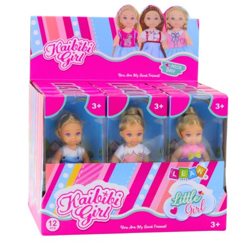 Mini Laleczka Kaibibi Kolorowa Sukienka Długie Włosy 12 cm Mix