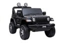Auto na Akumulator Jeep Rubicon Światła LED MP3 Pilot 4x4 Czarny
