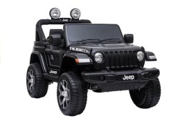 Auto na Akumulator Jeep Rubicon Światła LED MP3 Pilot 4x4 Czarny