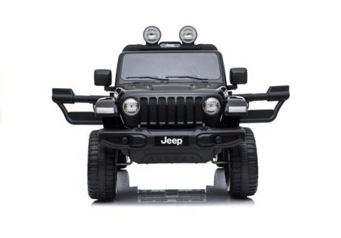 Auto na Akumulator Jeep Rubicon Światła LED MP3 Pilot 4x4 Czarny