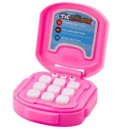 Gra Elektroniczna Kółko i Krzyżyk Tic Tac Toe 9 Trybów Różowa
