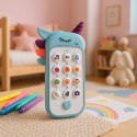 Dziecięcy Telefon Edukacyjny Światła Dźwięki Melodie Niebieski
