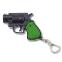 Mini Pistolet Rewolwer Brelok Gadżet Światło LED Laser 6,5 cm