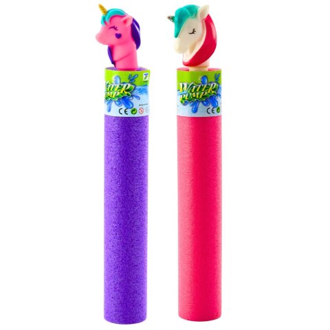 Piankowa Broń Pompka Pałka Na Wodę Jednorożec Różowa Fioletowa 35 cm