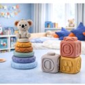 Klocki Sensoryczne Edukacyjne Wieża Z Miękkich Klocków Gumowe Koala 13 el.