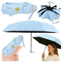 Parasolka Kieszonkowa Składana z Ochroną UV UPF 50+ Etui Niebieska 90 cm