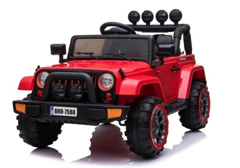 Auto Na Akumulator Jeep BRD-7588 Światła LED MP3 Pilot Czerwony 4x4