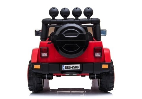 Auto Na Akumulator Jeep BRD-7588 Światła LED MP3 Pilot Czerwony 4x4