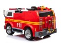 Wóz Strażacki na Akumulator Czerwony Dla Dzieci Pilot Sikawka LL911