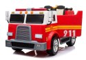 Wóz Strażacki na Akumulator Czerwony Dla Dzieci Pilot Sikawka LL911