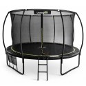 Trampolina Ogrodowa LEAN Z Siatką Wewnętrzną Czarno-Zielona 366CM 12FT