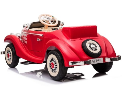 Auto Na Akumulator Mercedes Benz 540K Klasyk Premium LED MP3 Czerwony