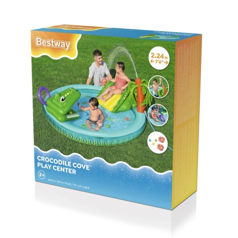 Dmuchany Plan Zabaw Krokodyl 224 x 181 x 72 cm Bestway 53166