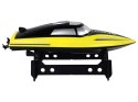 Motorówka Łódka Zdalnie Sterowana R/C 2.4G Pilot Podstawka Żółta