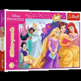 Puzzle - 100 Glitter - Blask magii przyjaźni - Disney Princess - Trefl 14834