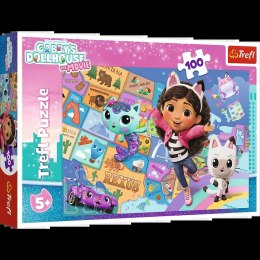 Puzzle - 100 - Przyjaźń w kocim domku - Koci Domek Gabi - Trefl 16515
