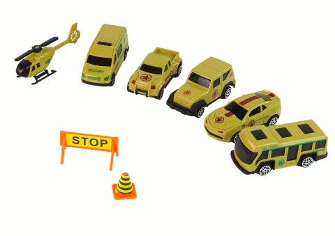 Zestaw Militarny Wojskowy Auto Ciężarówka Resoraki Walizka Na Auta